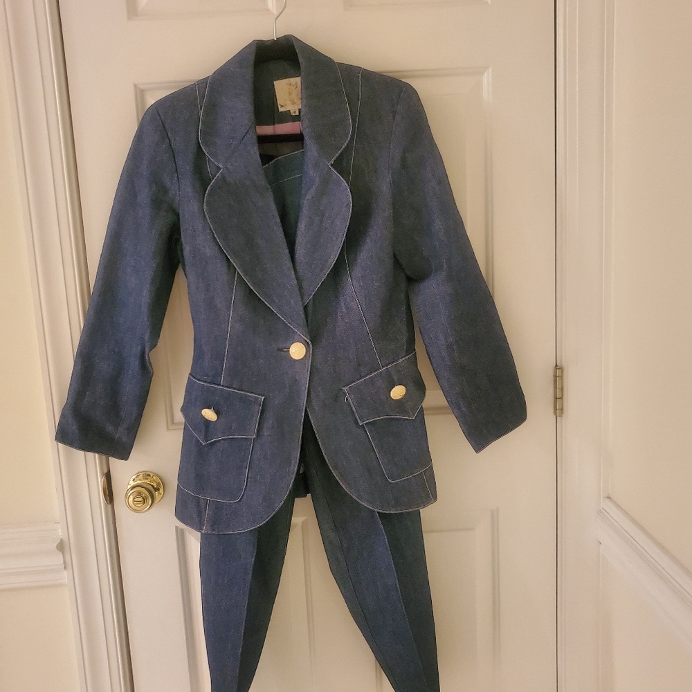 2piece Blue Jean & Jacket Suit